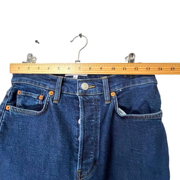 Re/Done 90s High Rise Ankle Crop Comfort Low Stretch Denim Jeans Women’s 27 - Picture 12 of 14